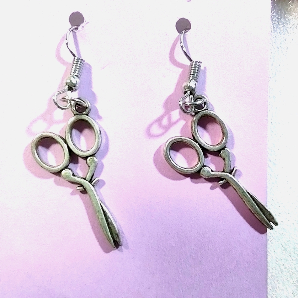 Hair Cutting Shears Earrings